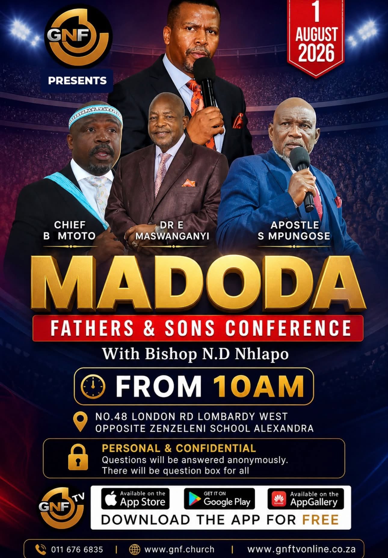 Madoda Fathers and Sons Conference event poster